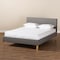 Baxton Studio Aneta Grey Upholstered King Size Platform Bed 156-9501 - alternate 8